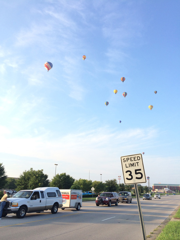 Several balloons during a larger competition